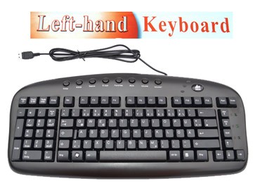 Linkshänder Tastatur KB29 kabelgebunden USB Anschluß schwarz