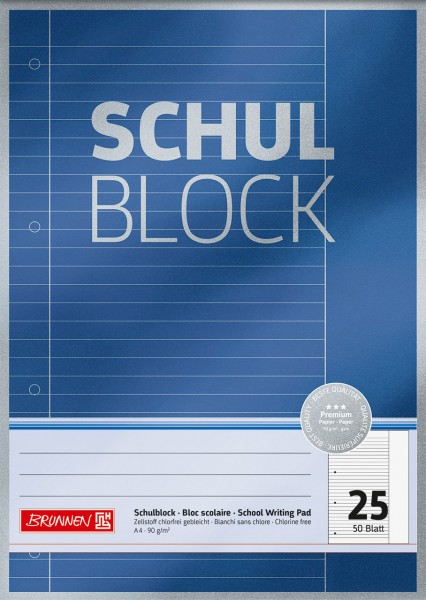 Schulblock A4 Premium Lineatur 25