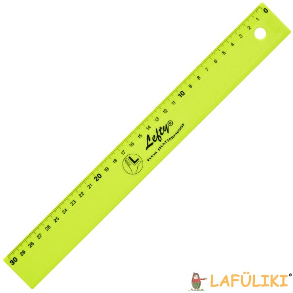 KUM Linkshänder Lineal - 30cm - Flexi Lefty - Pop