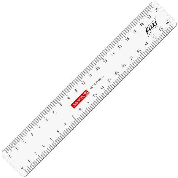 Lineal Flexi 20 cm für Rechts- und Linkshänder