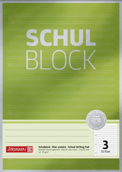 Schulblock A4 Premium Lineatur 3
