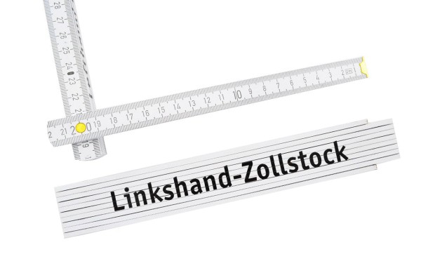 Linkshänder Zollstock 2m
