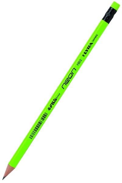 LYRA Bleistift mit Radierer · NEON · HB