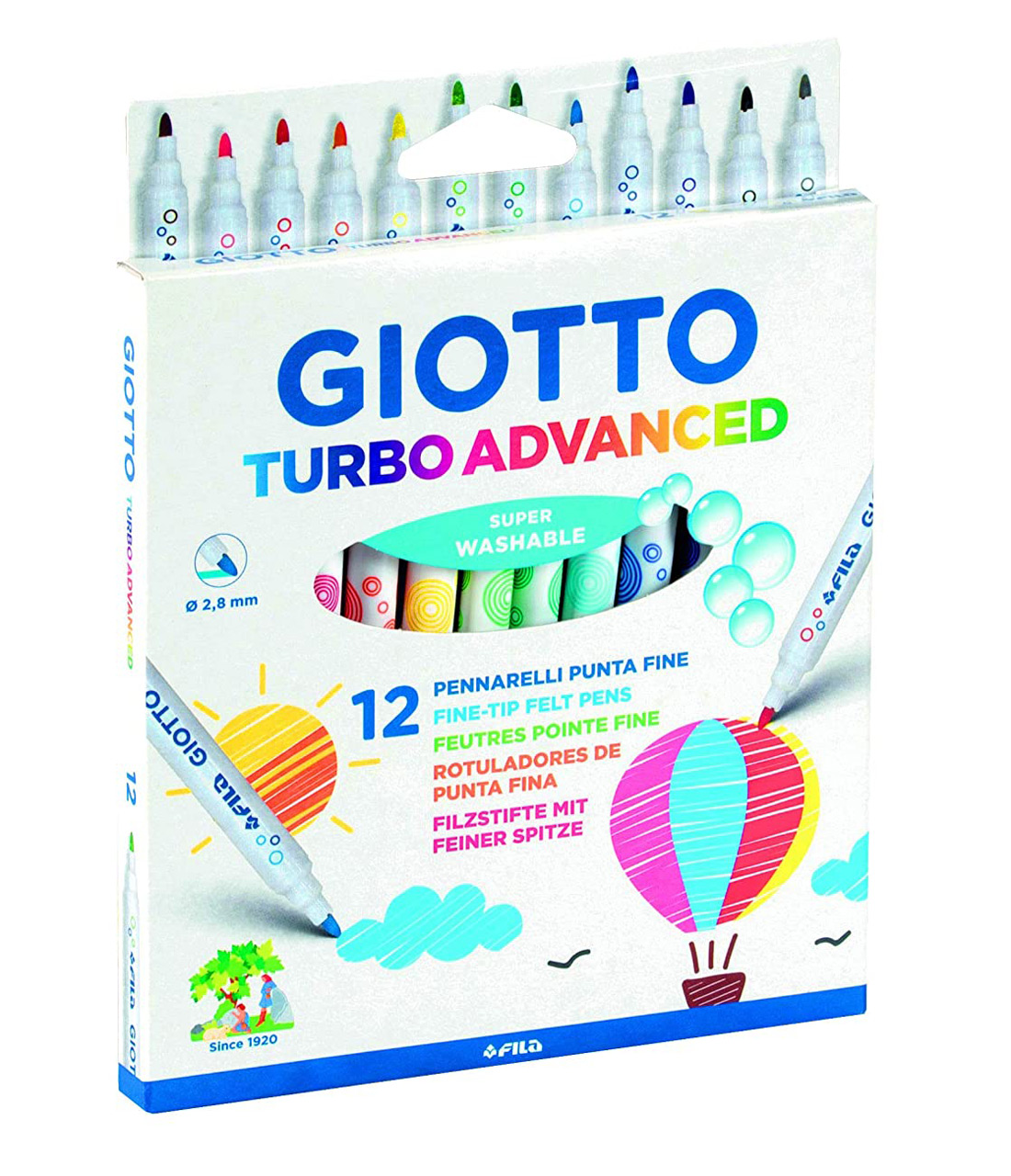 GIOTTO-Turbo-Advanced-Faserstifte-Filzstifte-12-Set-auswaschbar-wasserloeslich-0800825424205