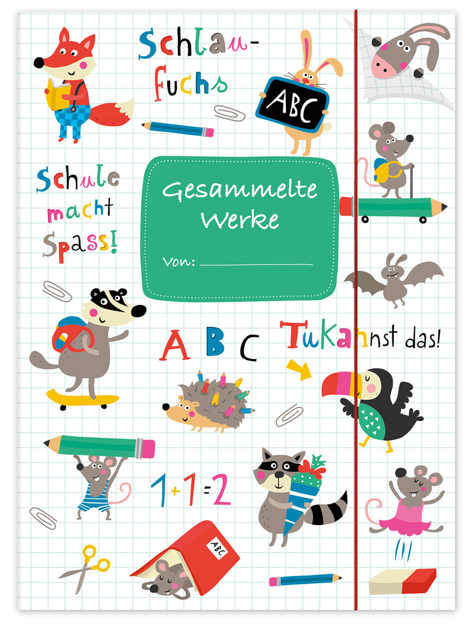 Graetz-Verlag-Sammelmappe-A4-Tierischer-Schulspass-abc-02402-lafueliki