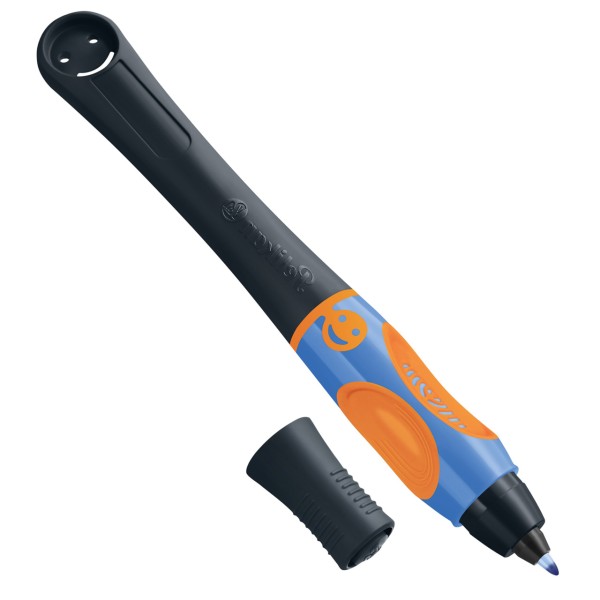 Das Bild zeigt den Pelikan Griffix Tintenroller für Linkshänder in der Farbe Neon Black - schwarz.