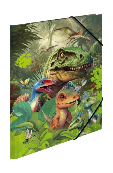 HERMA Sammelmappe A4 · Karton · Gummizug · Dino World