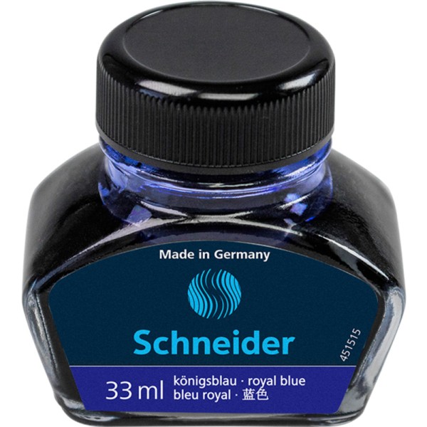 Schneider Tinte Tintenglas 33ml - königsblau - löschbar