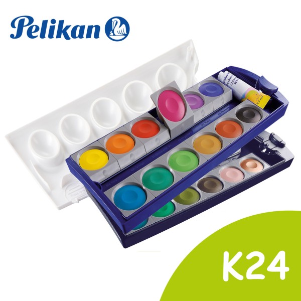 Pelikan Deckfarbkasten K24® inkl. Deckweiß - 24 Farben