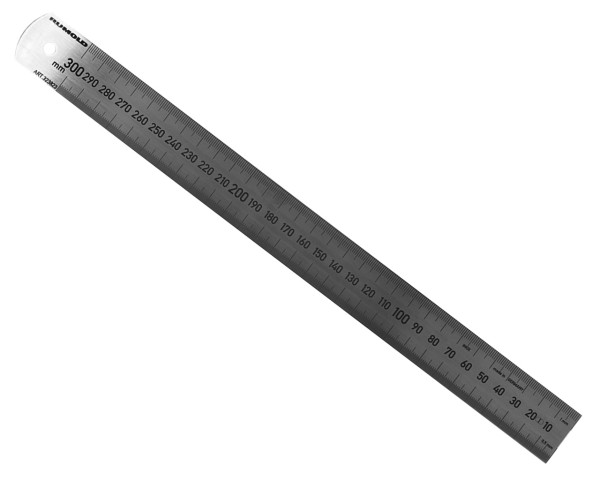 Rumold Linkshänder Lineal · aus Edelstahl · 30 cm