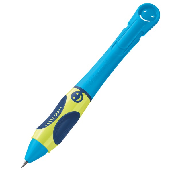 Das Bild zeigt den Pelikan Griffix Bleistift für Rechtshänder in der Farbe Neon Fresh Blue - blau-grün.