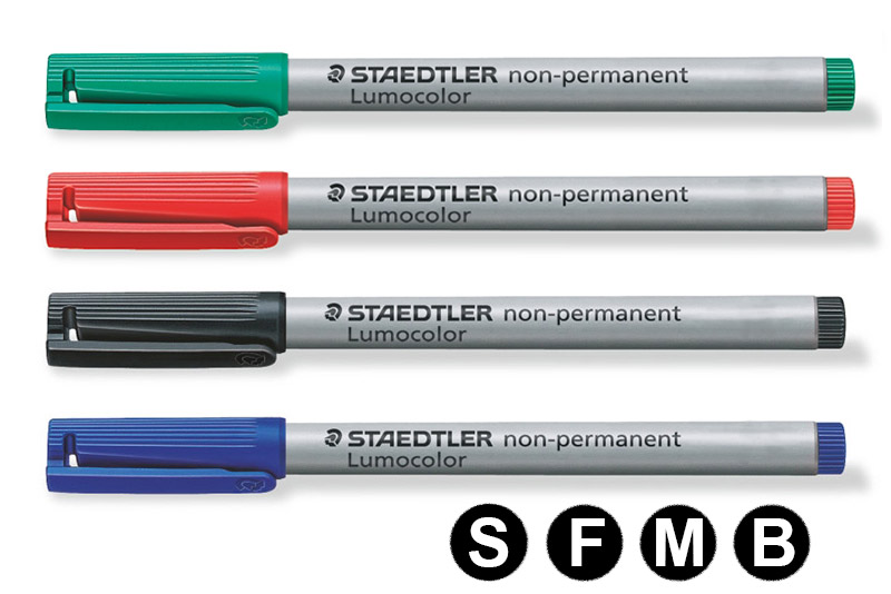 STAEDTLER Lumoclor Non Permanente Folienstifte Extra Fein Faserschreiber Farbig 