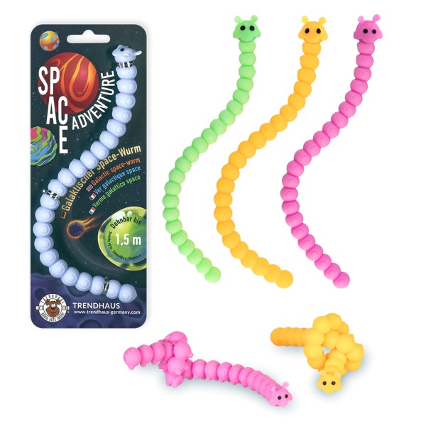 Fingermotorik Space Wurm Gummi · Stretch · Tier