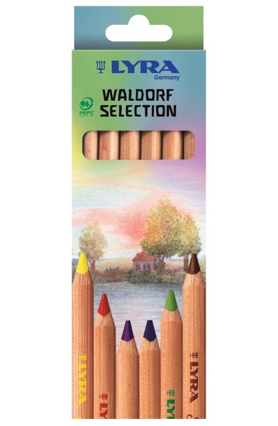 LYRA Super Ferby · Waldorf Selection · Natur · 6er Set · Buntstifte