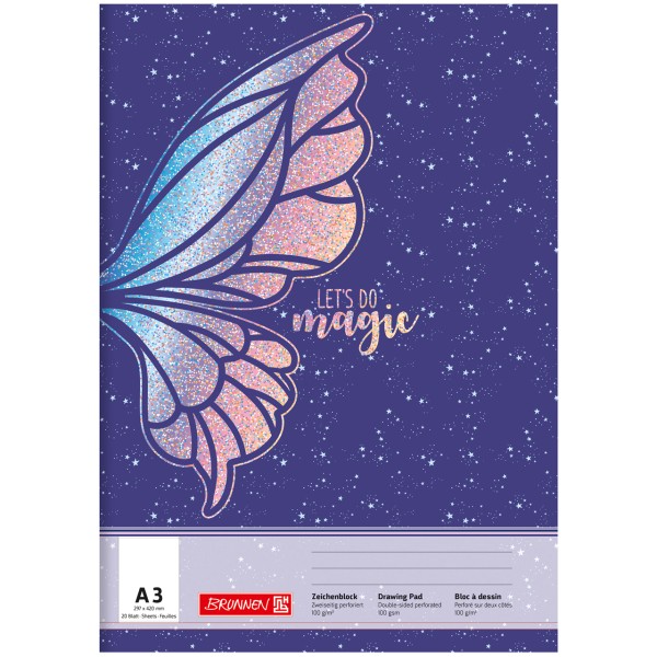 Brunnen Zeichenblock A3 · Schmetterling · Magic Butterfly