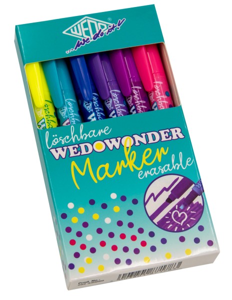 WEDO® WONDER Marker - löschbar - 6er Set