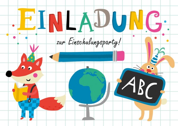 Grätz Verlag Postkarten 8er Set - Einladung zum Schulanfang