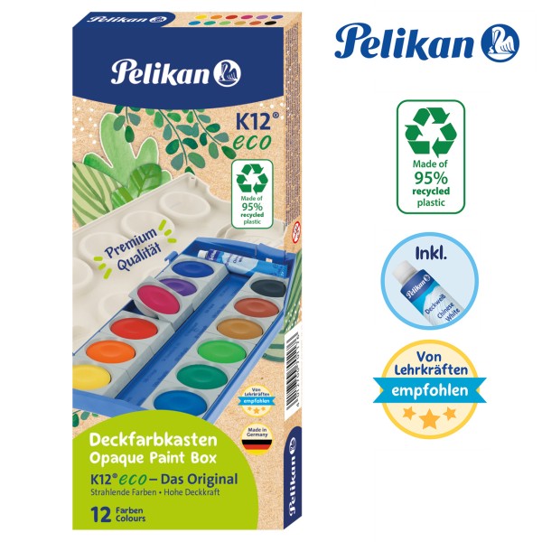 Pelikan Deckfarbkasten K12 · 12 Farben · Eco